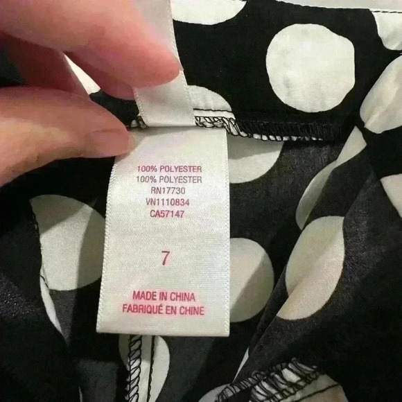 Xhilaration Women's Polka Dot Cropped/Ankle Dress Pants Size 7 - Picture 5 of 12